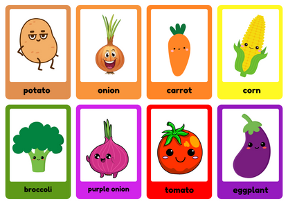 Fun Vegetables Flashcards