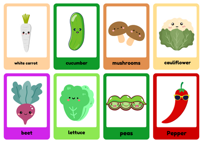 Fun Vegetables Flashcards